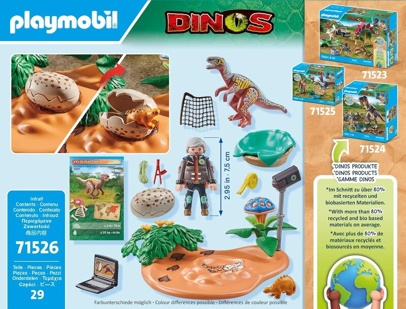 Playmobil Playmobil Dinos Stegosaurus Nest with  Egg Thief
