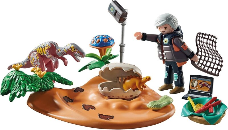 Playmobil Playmobil Dinos Stegosaurus Nest with  Egg Thief