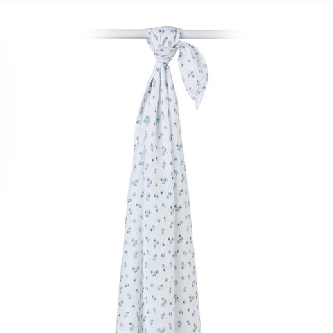 Swaddle Blanket Muslin Cotton Blueberries
