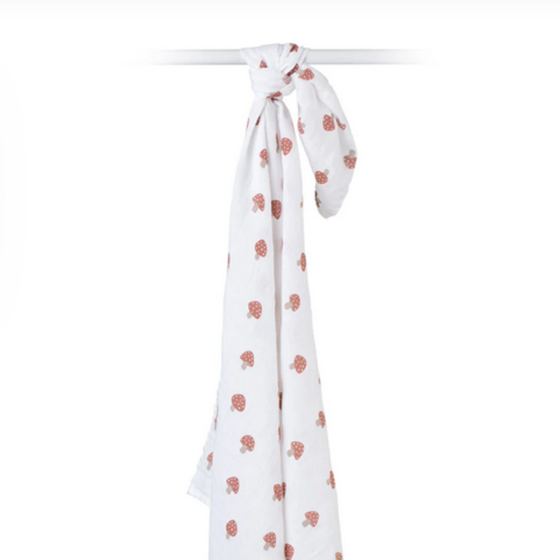 Swaddle Blanket Muslin Cotton Mushroom