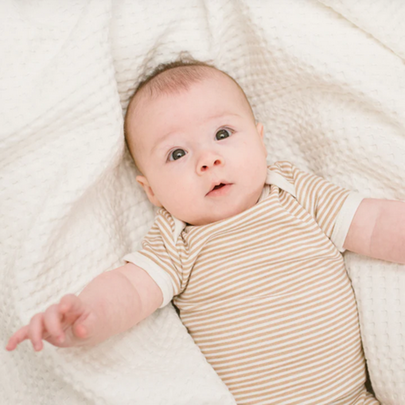 Lulujo Waffle Blanket Boho Cream Vanilla