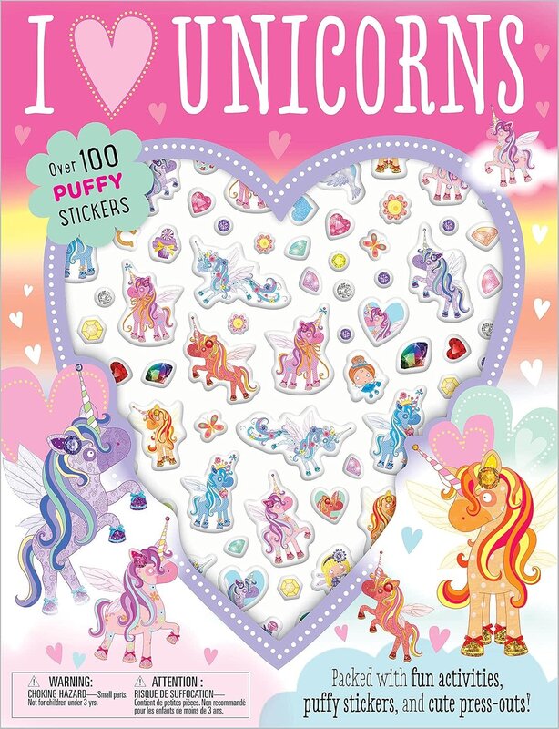 Make Believe Ideas Make Believe Puffy Stickers I Love Unicorns