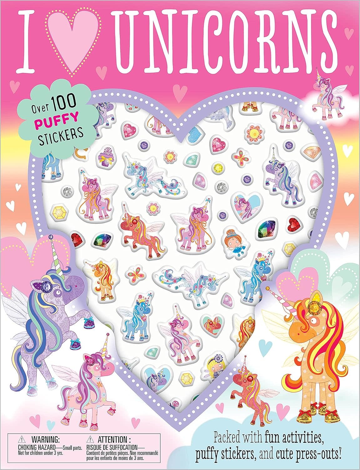 Make Believe Ideas Make Believe Puffy Stickers I Love Unicorns