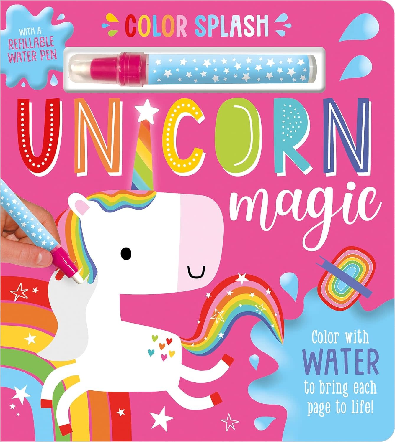 Make Believe Ideas Make Believe Board Book Unicorn Magic Color with Water