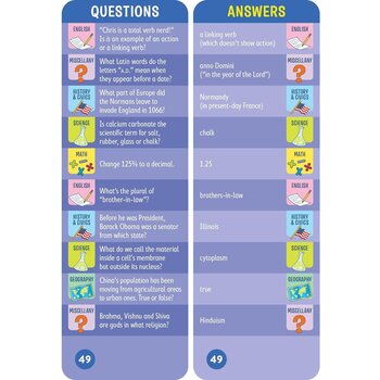 Workman Publishing Brain Quest Smart Cards Grade 7 Ages12-13