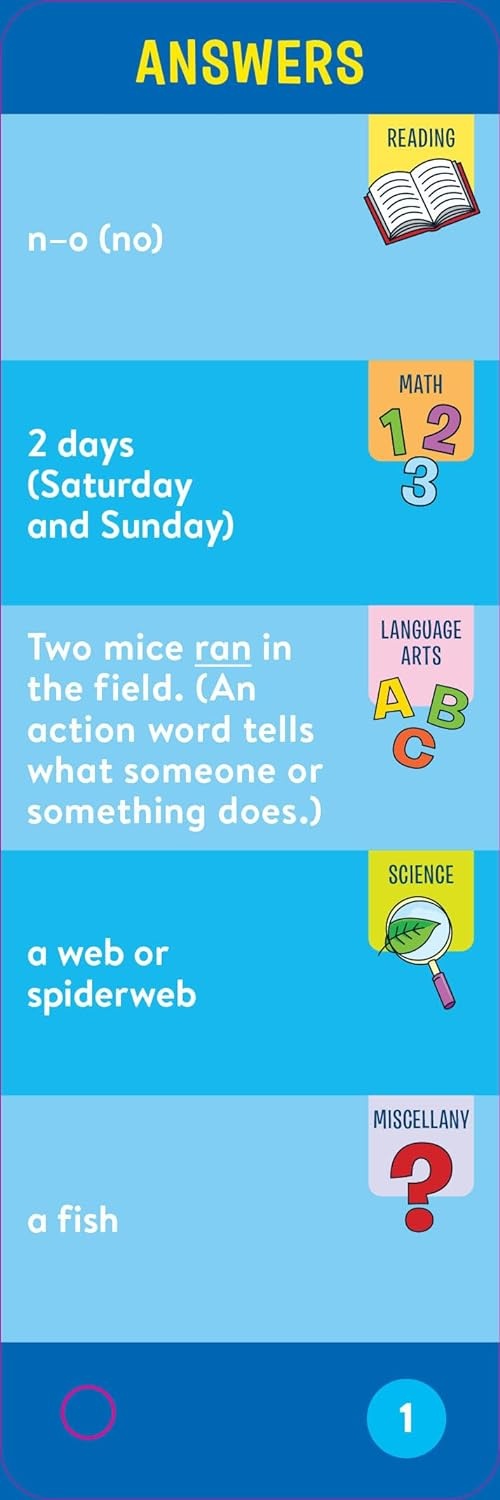 Workman Publishing Brain Quest Smart Cards Grade 1 Ages 6-7