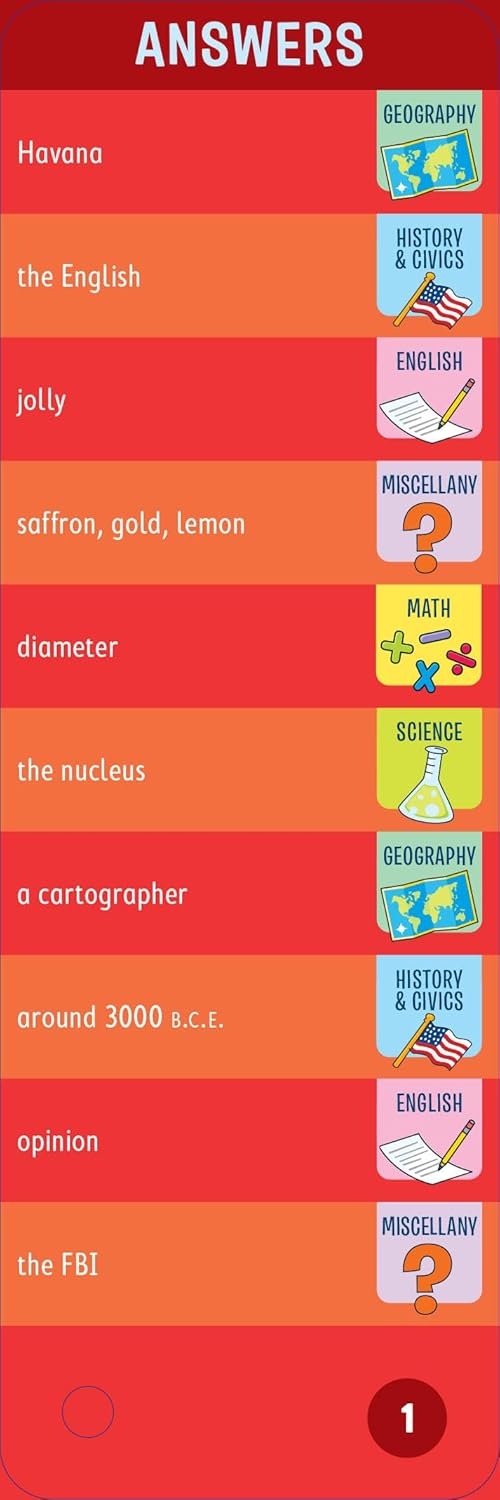 Workman Publishing Brain Quest Smart Cards Grade 6 Ages 11-12