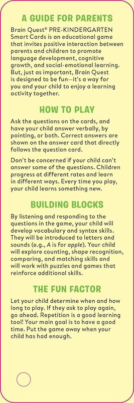 Workman Publishing Brain Quest Smart Cards Pre-Kindergarten Ages 4-5