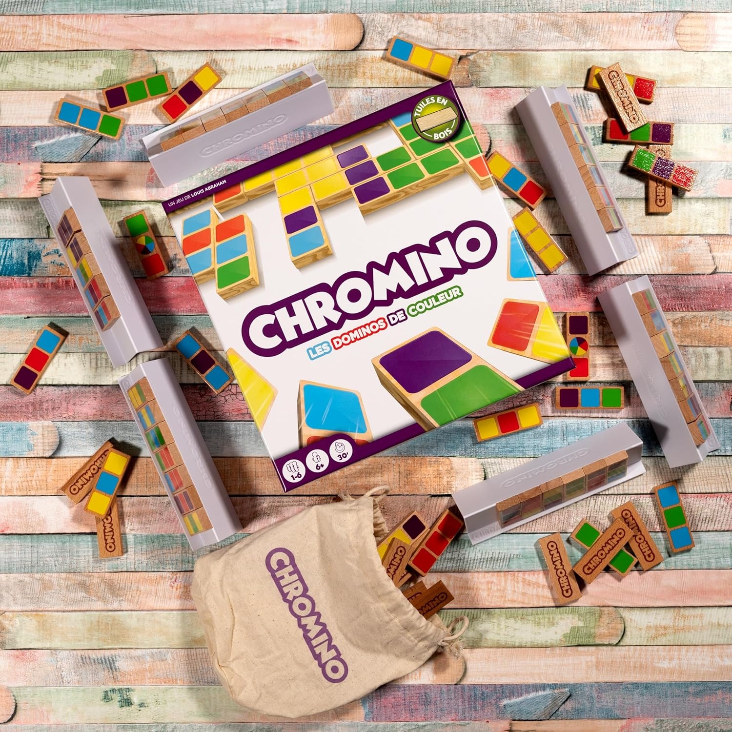 Chromino Wood Version Game
