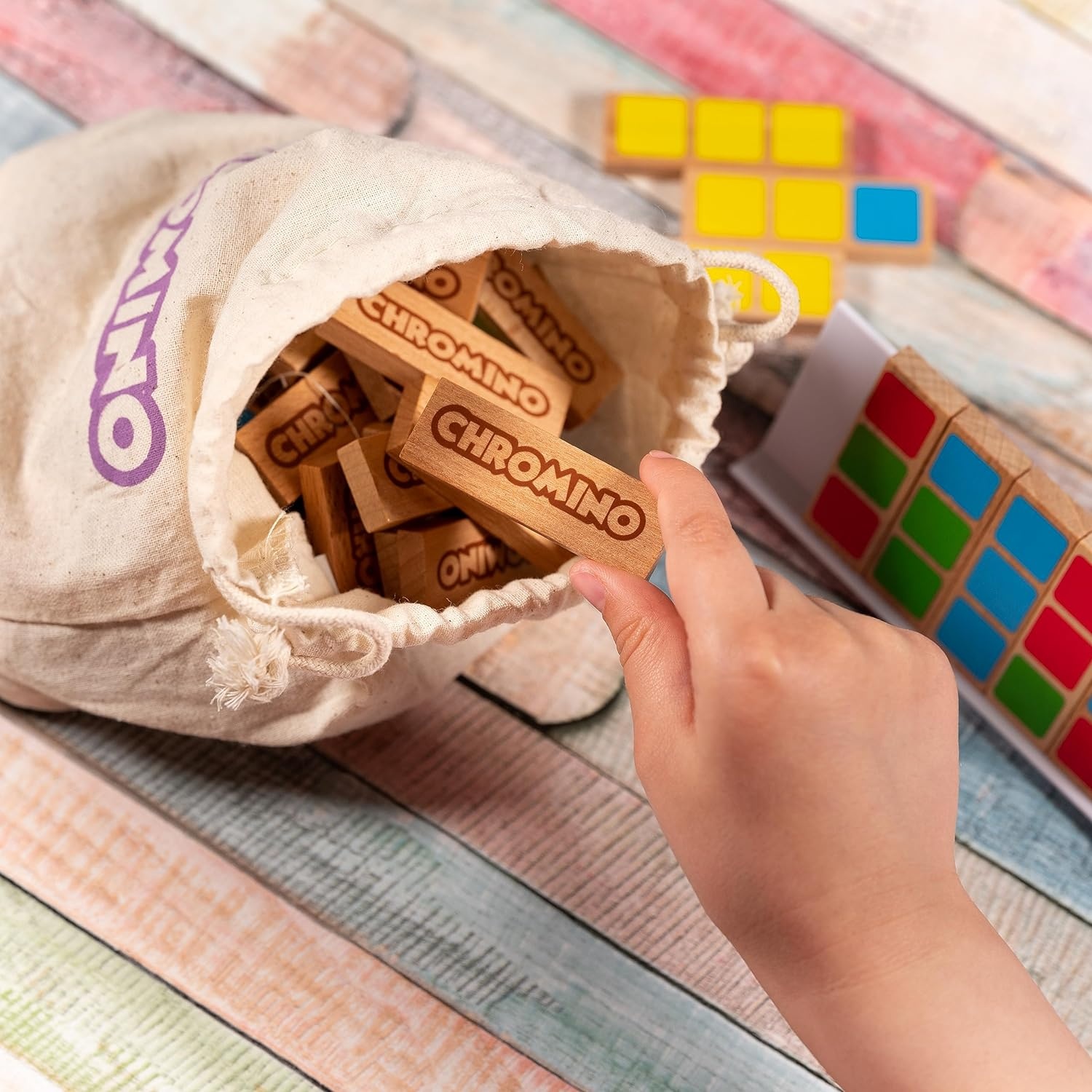 Chromino Wood Version Game