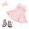 Our Generation Our Generation Doll Outfit: Pink & Colorful Girly Dress with Boots