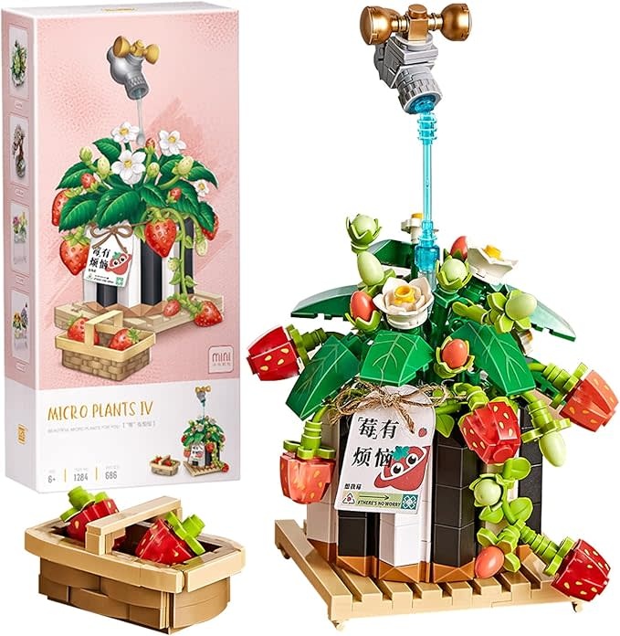 LOZ Blocks Flowers: Strawberry Bonsai Plant