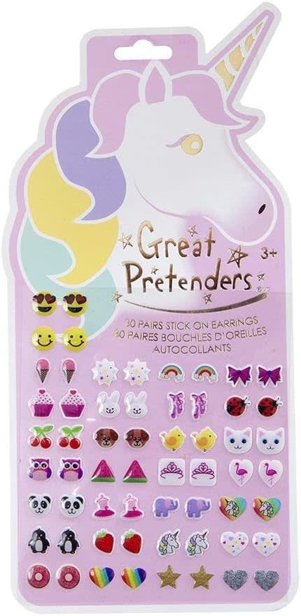 Great Pretenders Sticker Earrings Unicorn 30pc