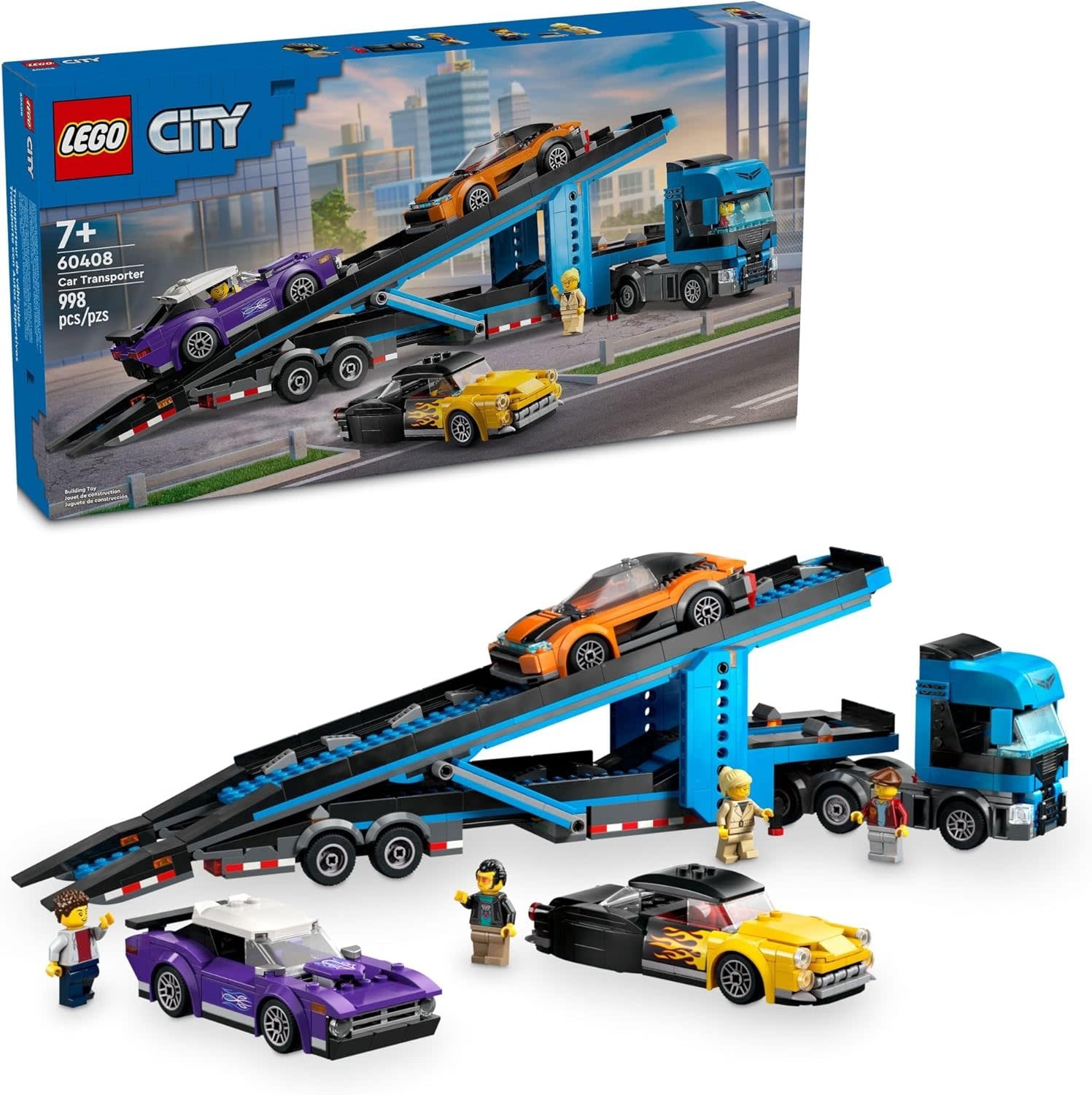 Lego Lego City Red Car Transporter with Sports Car
