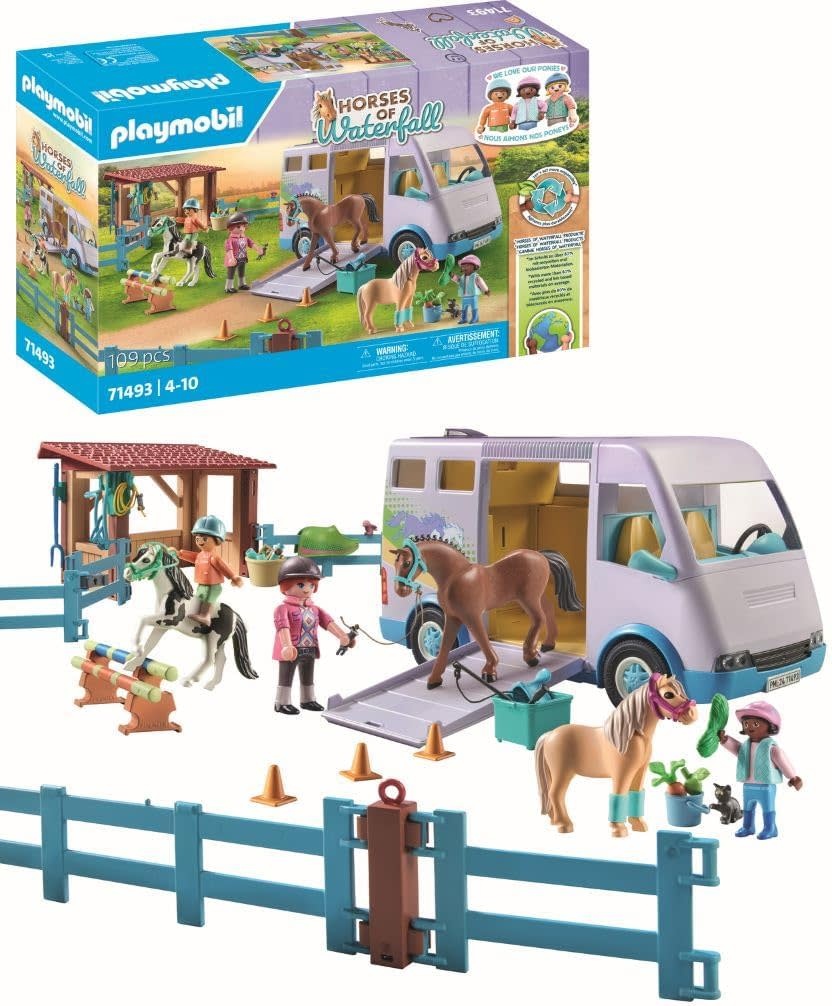 Playmobil Playmobil Horses of Waterfall: Mobile Horseback Riding School