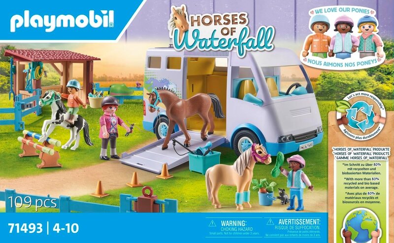Playmobil Playmobil Horses of Waterfall: Mobile Horseback Riding School