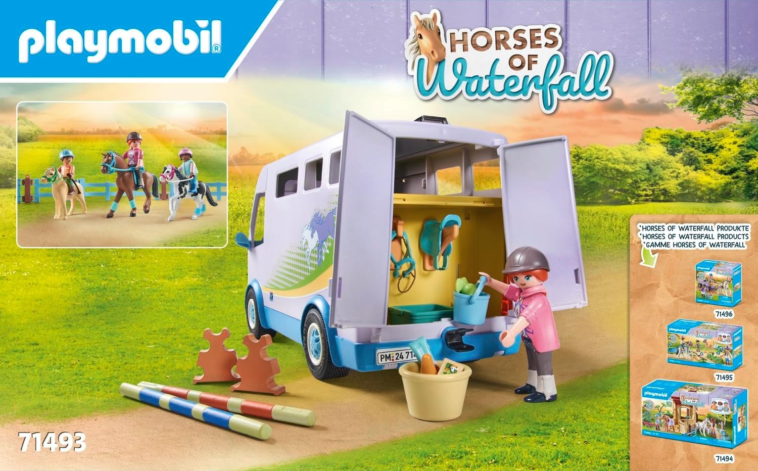 Playmobil Playmobil Horses of Waterfall: Mobile Horseback Riding School