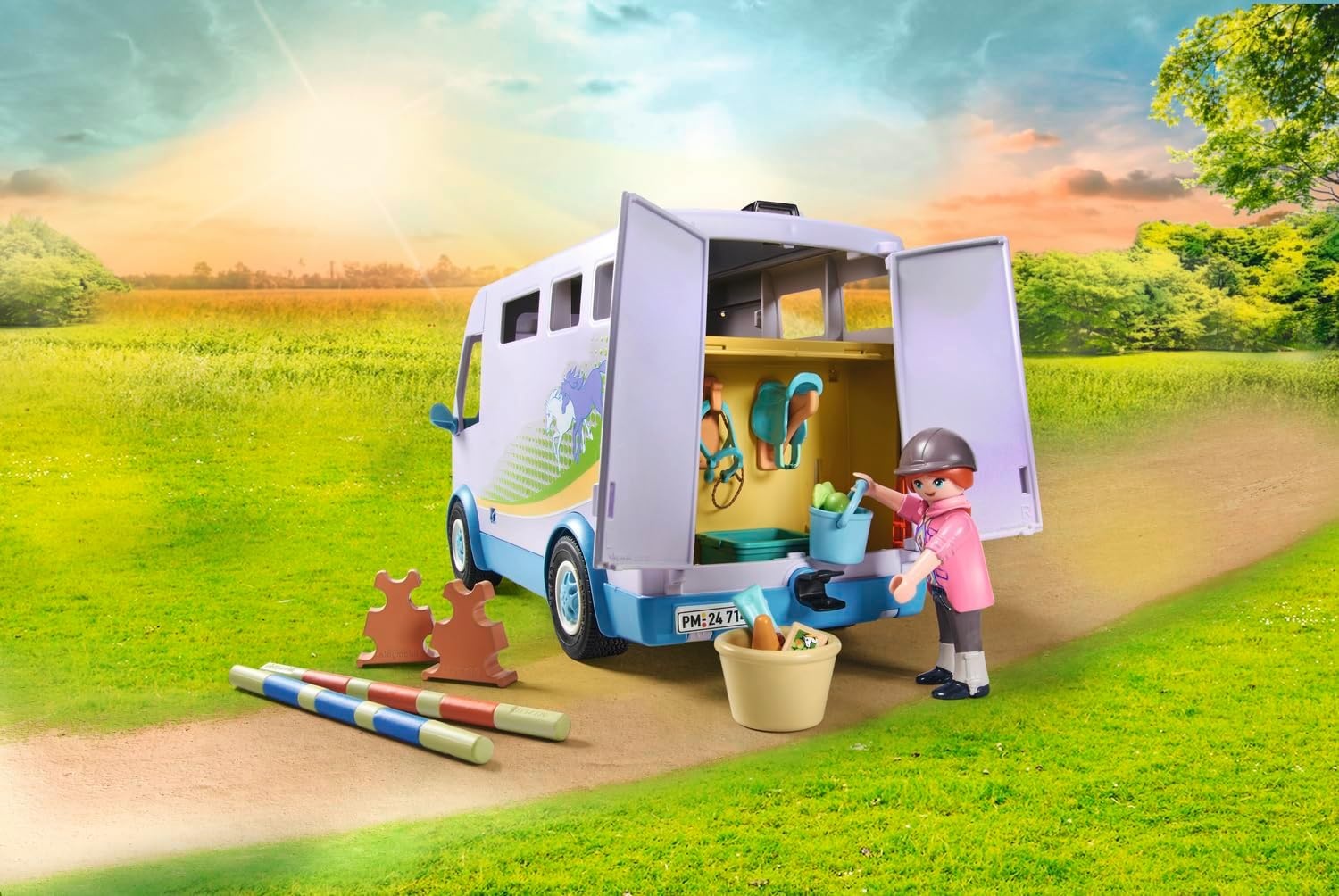 Playmobil Playmobil Horses of Waterfall: Mobile Horseback Riding School