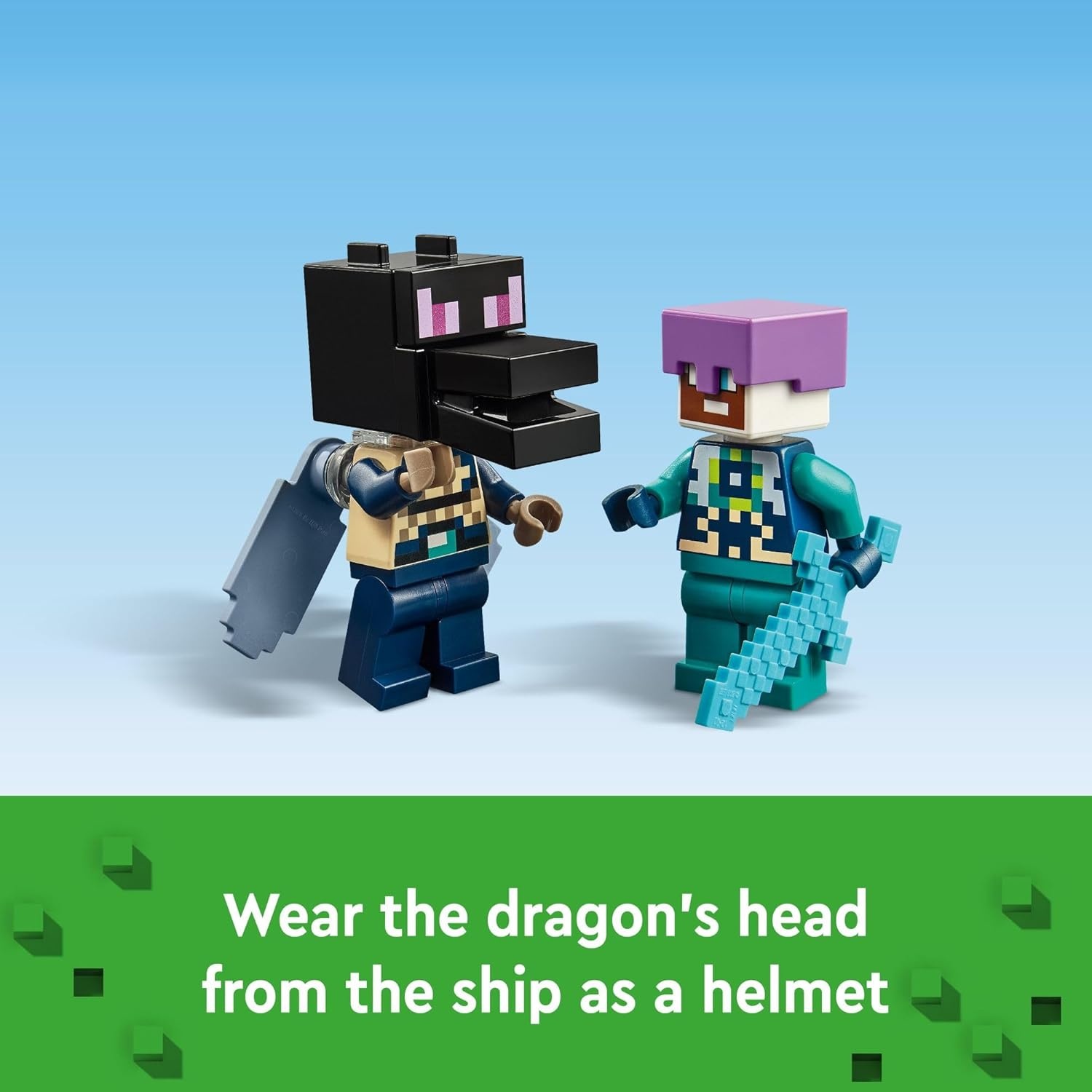 Lego minecraft diamond helmet hotsell