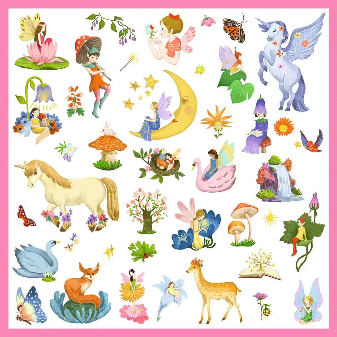 Djeco Metallic Stickers Fantasy