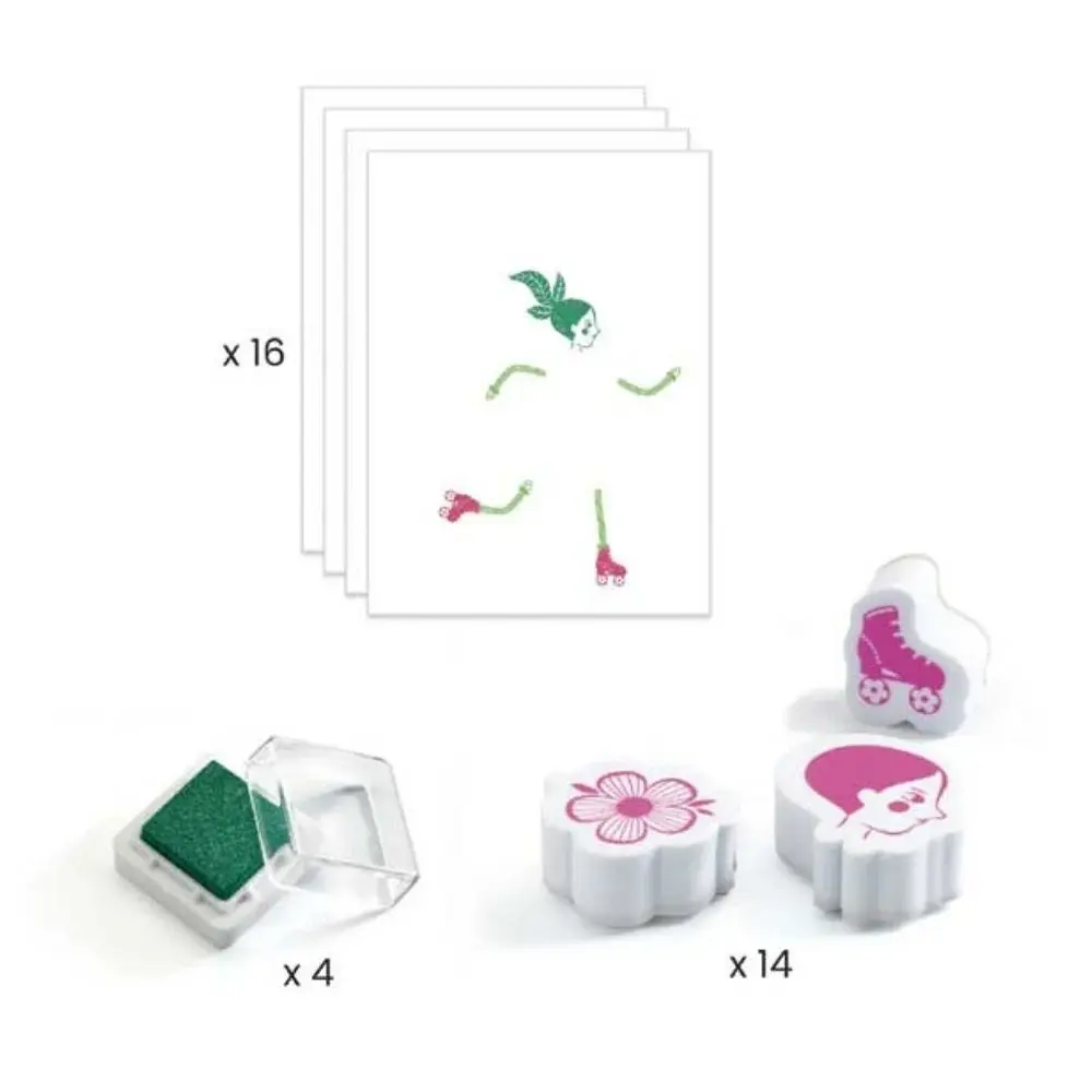 DJeco Djeco Mix & Match Stamps Flower Girls
