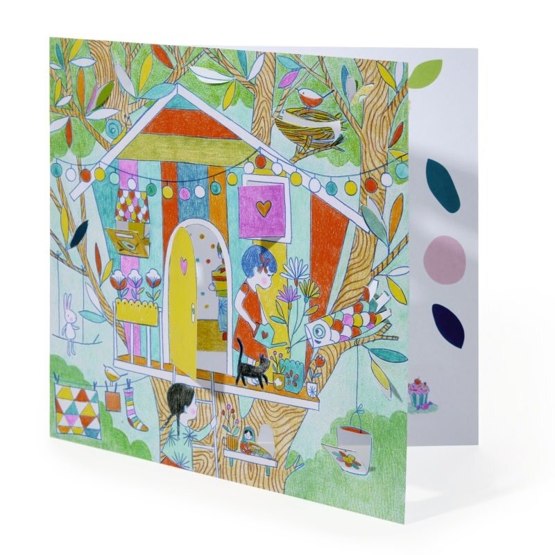 Djeco Little Doors Colouring Sheets Nina's Play Tents