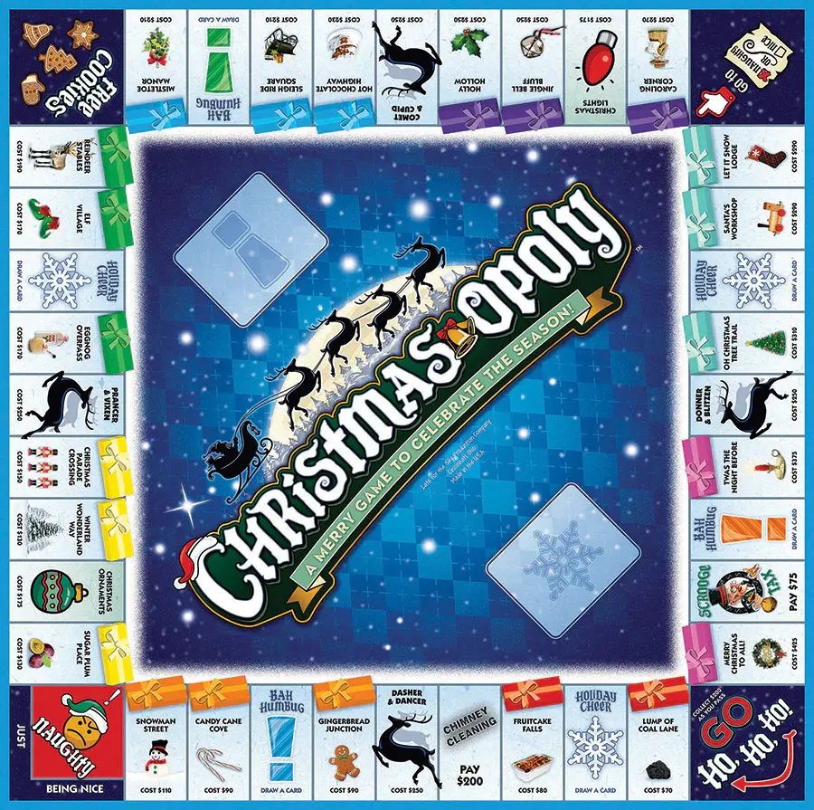 Outset Christmas-Opoly Game