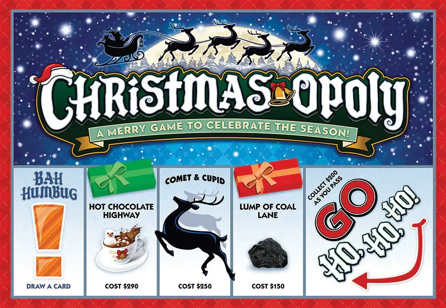 Outset Christmas-Opoly Game