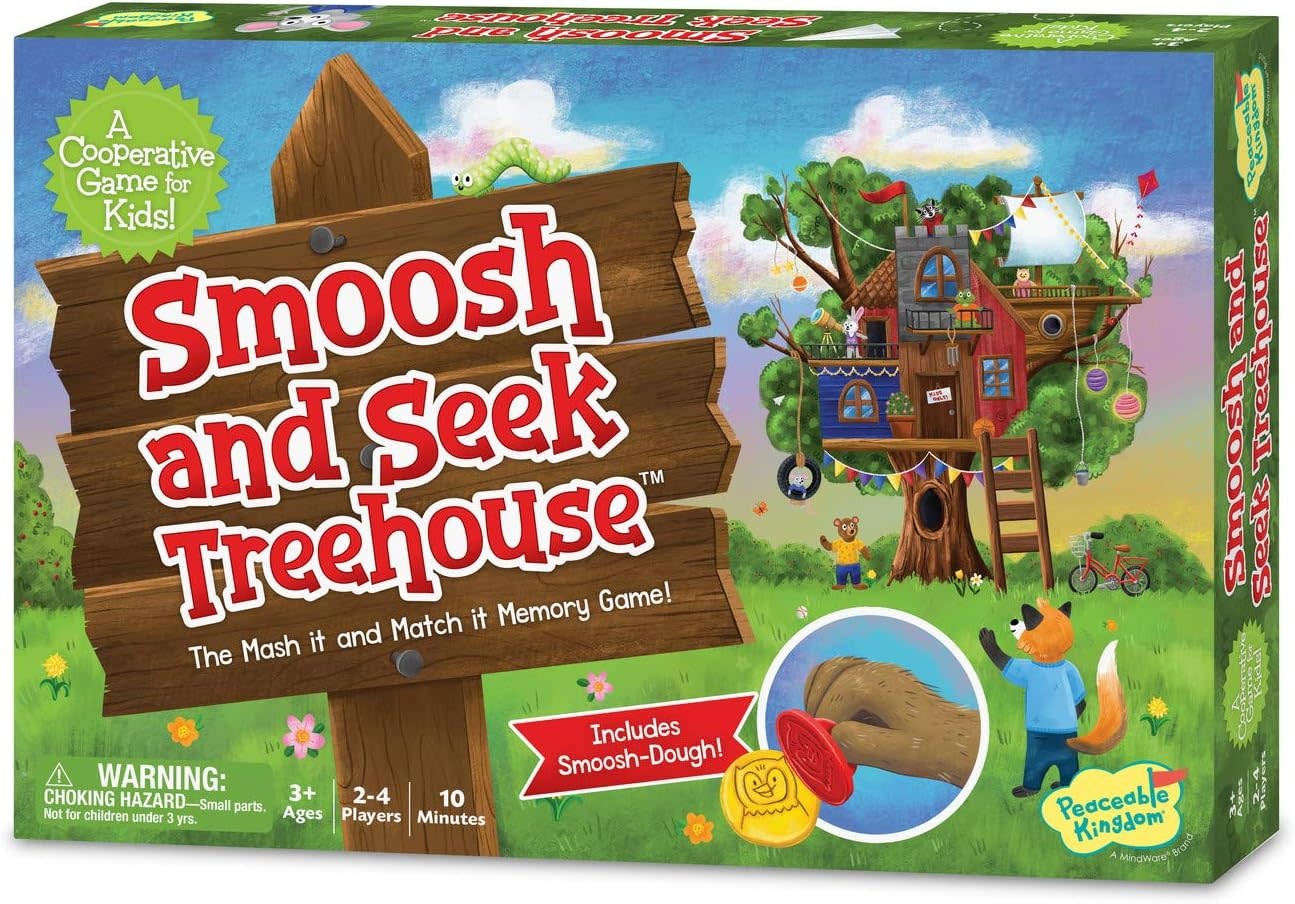Peaceable Kingdom Smoosh and Seek Tree House Game