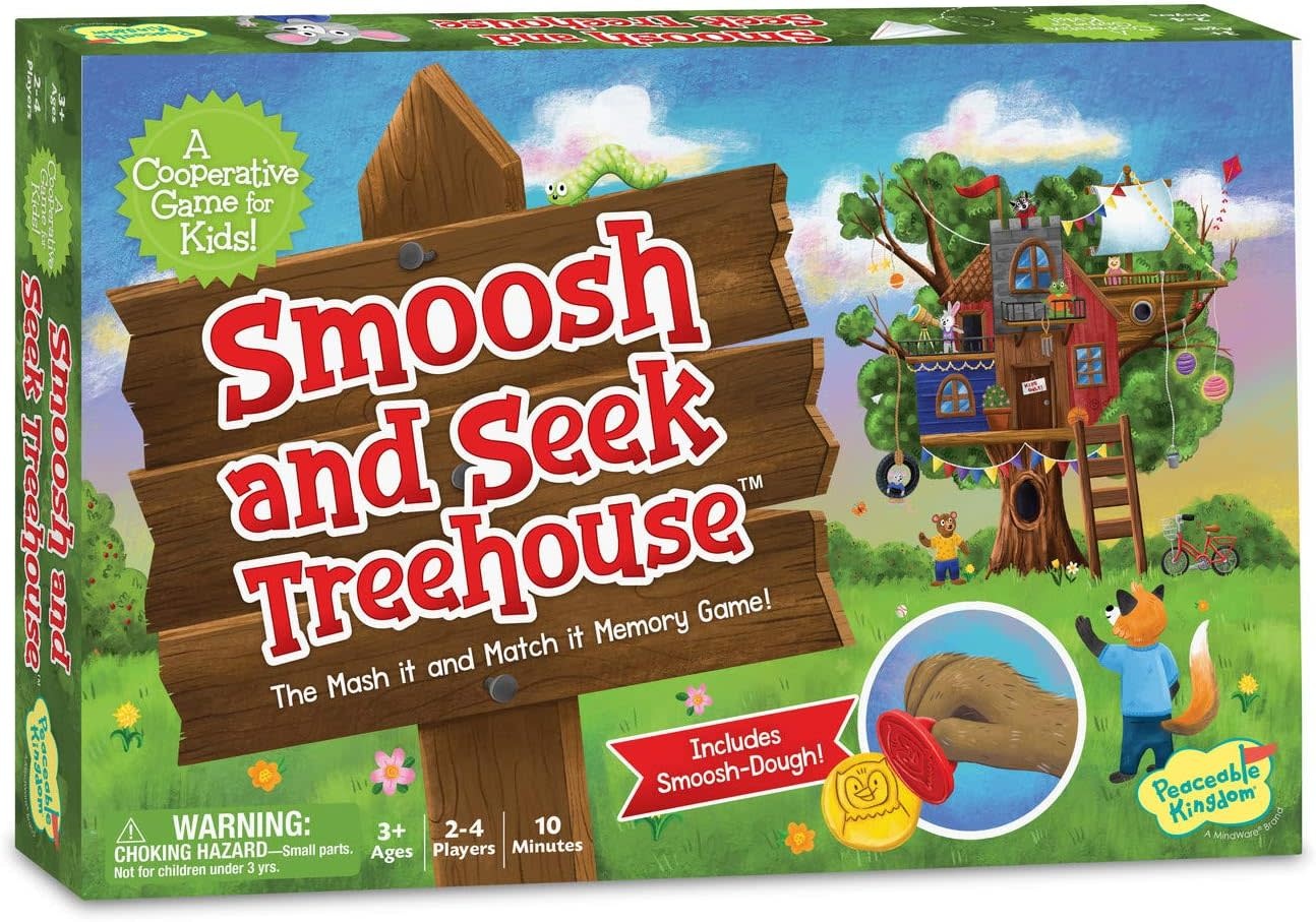 Peaceable Kingdom Smoosh and Seek Tree House Game