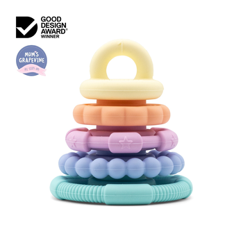 Jellystone Rainbow Stacker Teether Pastel