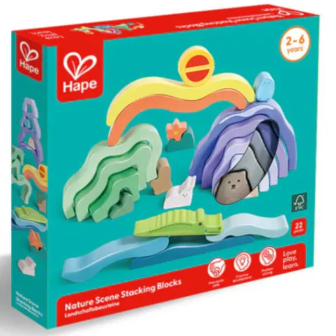 Hape Toys Hape Toddler Nature Scene Stacking Blocks