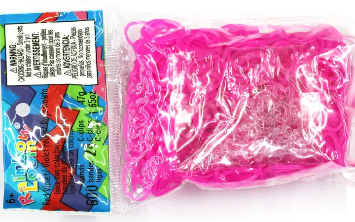 Rainbow Loom Rubber Bands Red Violet Jelly