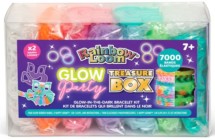 Rainbow Loom Glow Party Treasure Box