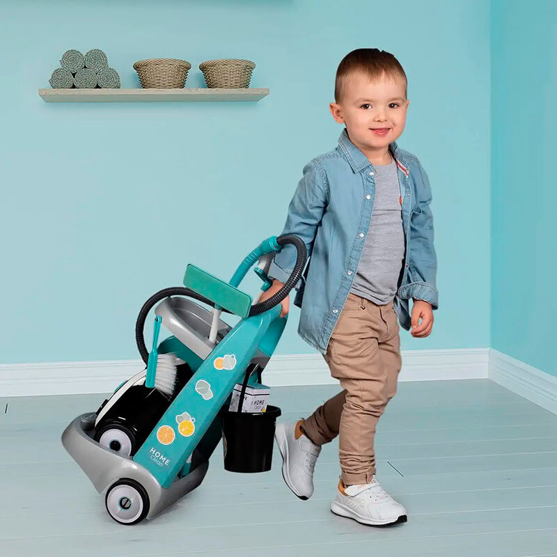 Smoby Cleaning Trolley & Vaccum Cleaner 8pc