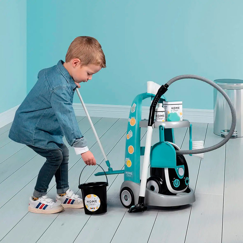 Smoby Cleaning Trolley & Vaccum Cleaner 8pc