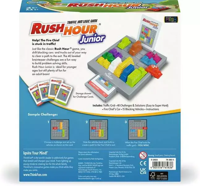 Thinkfun Rush Hour Junior Traffic Jam Logic Game
