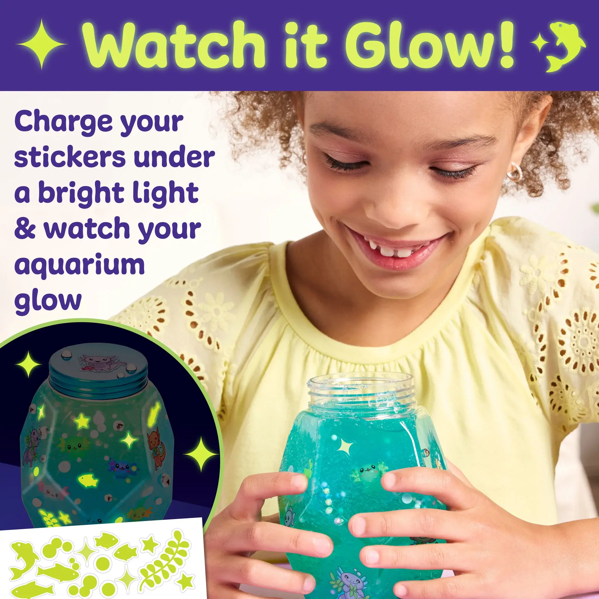Creativity for Kids Creativity for Kids Glowing Axolotl Aquarium