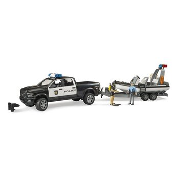 Bruder Bruder Dodge Ram Police Truck with Boat, Trailer and 2 Figures