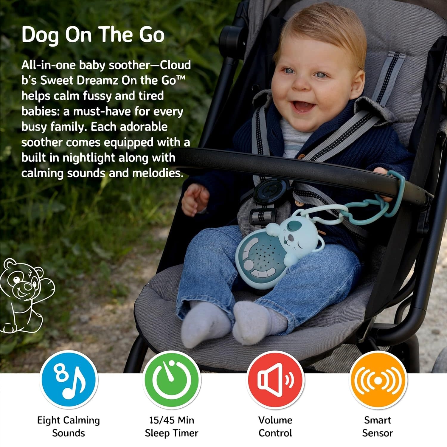 Cloud B Cloud B Sweet Dreamz on the Go Blue Dog