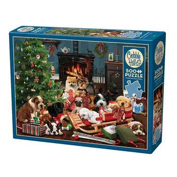 Cobble Hill Puzzles Cobble Hill Puzzle 500pc Christmas Puppies