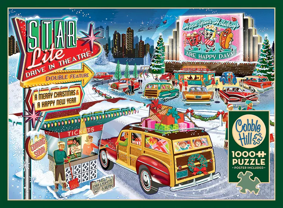 Cobble Hill Puzzles Cobble Hill Puzzle 1000pc Holiday Drive In