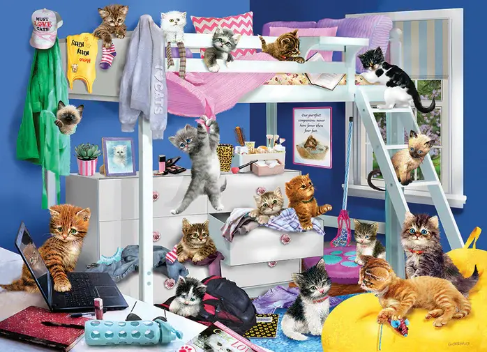 Cobble Hill Puzzles Cobble Hill Puzzle 1000pc Kitten Slumber Party