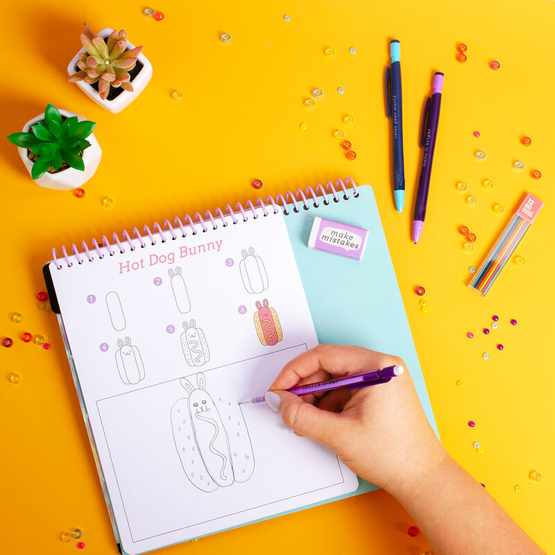 Fashion Angels Learn to Draw Activity Set 30 Sheets Food Aniamls