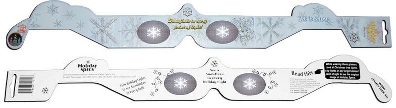 Holiday Specs 3D Glasses: Snowflake