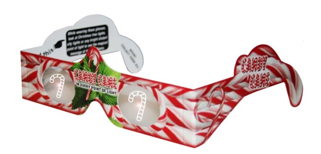Holiday Specs 3D Glasses: Candy Cane