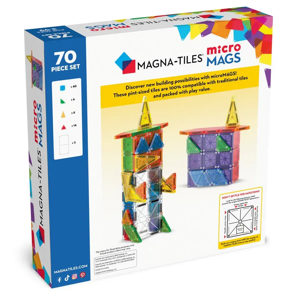 Magna-Tiles MicroMAGS 70 piece set
