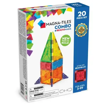 Magna-Tiles Combo Classic + MicroMAGS 20 Piece Set