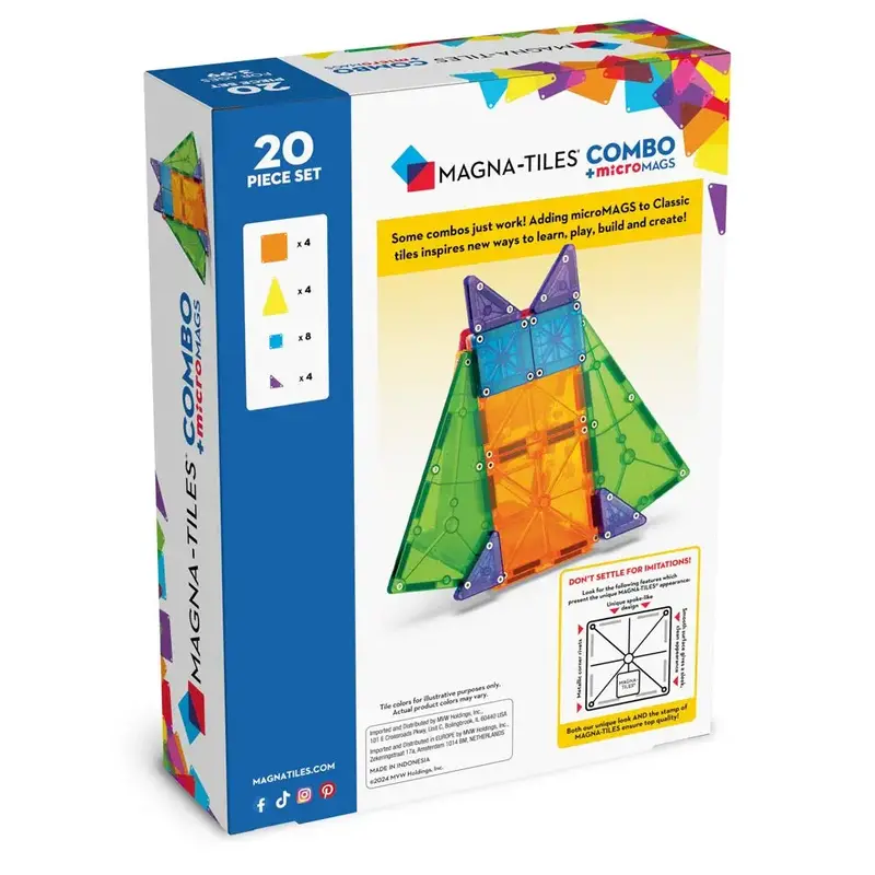 Magna-Tiles Combo + MicroMAGS 20 Piece Set