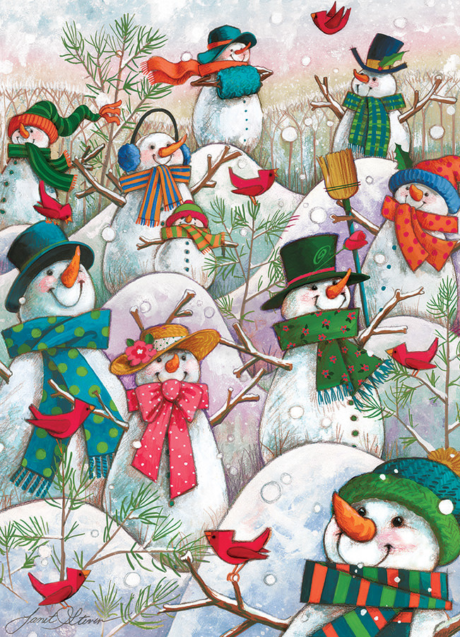 Cobble Hill Puzzles Cobble Hill Puzzle 500pc Hill of a lot of Snowmen